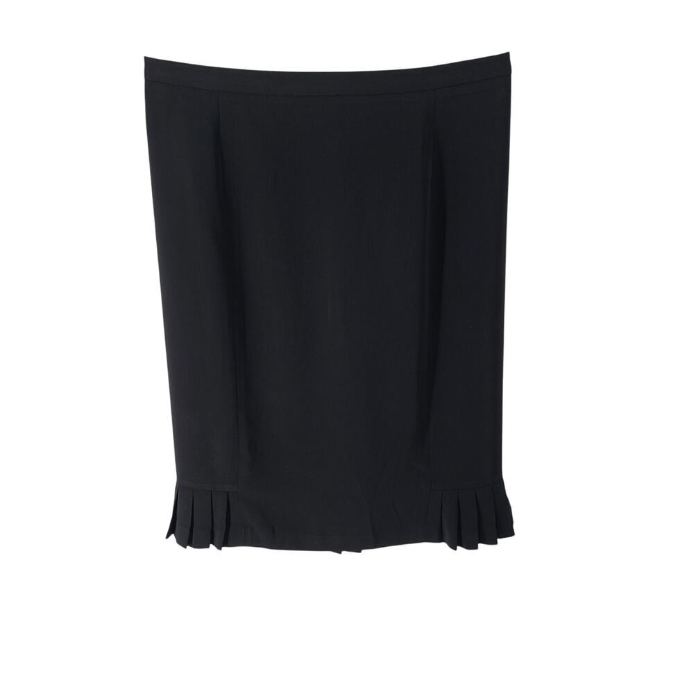 Worthington pleat trim skirt black Size 22w Office siren Corpcore Dark Feminine - Picture 3 of 10